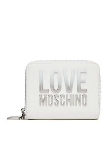 LOVE MOSCHINO Portfel JC5726PP0MKD0100 Biały. Białe portfele LOVE MOSCHINO, bez wzorów, ze skóry. Za 469,99 zł.