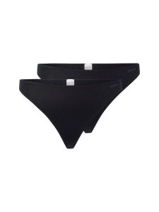 SKINY Stringi w zestawie po 2 sztuki Kobiety Bawełna czarny, 38. Czarne stringi Skiny, bez wzorów, z bawełny. Za 99,95 zł.