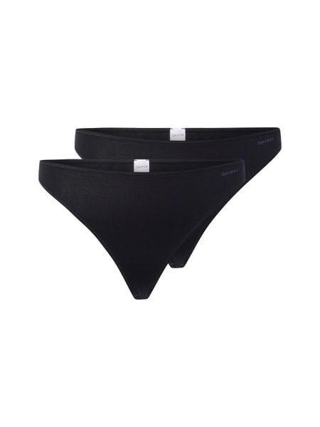 SKINY Stringi w zestawie po 2 sztuki Kobiety Bawełna czarny, 38. Czarne stringi Skiny, bez wzorów, z bawełny. Za 99,95 zł.