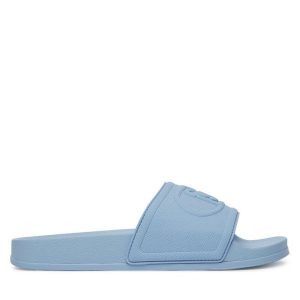 Klapki Liu Jo. Niebieskie klapki Liu Jo, bez wzorów, bez obcasa. Za 159,99 zł.