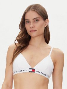 Tommy Hilfiger Biustonosz braletka UW0UW06040 Biały. Białe biustonosze TOMMY HILFIGER, bez wzorów, z bawełny. Za 99,99 zł.