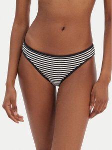 Seafolly Dół od bikini Clubhouse 40316-281 Czarny. Czarne bikini Seafolly, bez wzorów, z syntetyku. Za 299,99 zł.