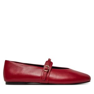 Baleriny Steve Madden. Czerwone balerinki Steve Madden, bez wzorów, bez obcasa, bez zapięcia. Za 379,99 zł.