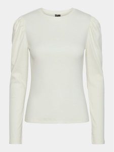 Pieces Bluzka Janna 17148584 Biały Regular Fit. Białe bluzki Pieces, xs, bez wzorów, z bawełny, bez kołnierzyka, bez ramiączek. Za 69,99 zł.
