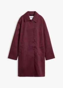 Hydrofobowy trencz, oversize. Czerwone płaszcze bonprix, bez wzorów, bez kaptura. Za 229,99 zł.