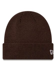 New Era Czapka Wool Cuff Knit Beanie 60424809 Brązowy. Brązowe czapki New Era, bez wzorów, z materiału. Za 129,99 zł.
