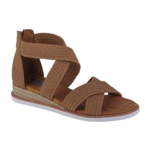 Sandały damskie, Desert Kiss - Desert Nights. Czarne buty trekkingowe Skechers, bez zapięcia. Za 279,99 zł.