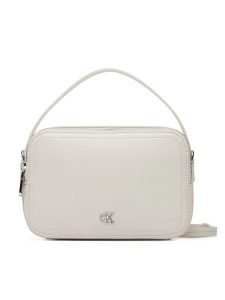 Calvin Klein Torebka Ck Hardware Camera Bag LV04F3678G Beżowy jasny. Brązowe torebki klasyczne Calvin Klein, bez wzorów, ze skóry, bez dodatków. Za 409,99 zł.