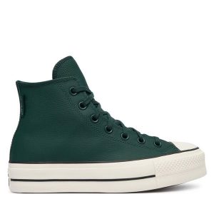 Trampki Converse. Zielone trampki Converse, bez wzorów, bez zapięcia. Za 449,99 zł.