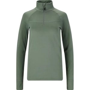 Damska koszulka termoaktywna z długim rękawem Whistler Blume. Zielone koszule nocne WHISTLER, bez wzorów, bez ramiączek. W wyprzedaży za 185,00 zł.