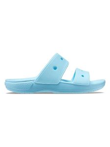 Crocs Klapki "Classic" w kolorze błękitnym rozmiar: 38/39. Niebieskie klapki Crocs, bez wzorów, z otwartym noskiem, bez obcasa. Za 94,45 zł.
