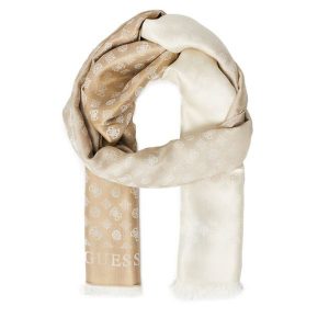 Szal Guess. Brązowe szaliki Guess, z aplikacjami. Za 259,99 zł.