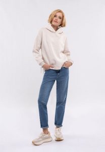 Bluza oversize z kapturem B-SIGI. Brązowe bluzy Volcano, s, bez wzorów, z dzianiny, z kapturem. Za 159,99 zł.