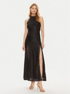 Guess Sukienka wieczorowa W2YK96 K3I20 Czarny Regular Fit. Czarne kombinezony Guess, xxl, z aplikacjami, z syntetyku, wizytowe, bez kołnierzyka, bez ramiączek. Za 419,99 zł.