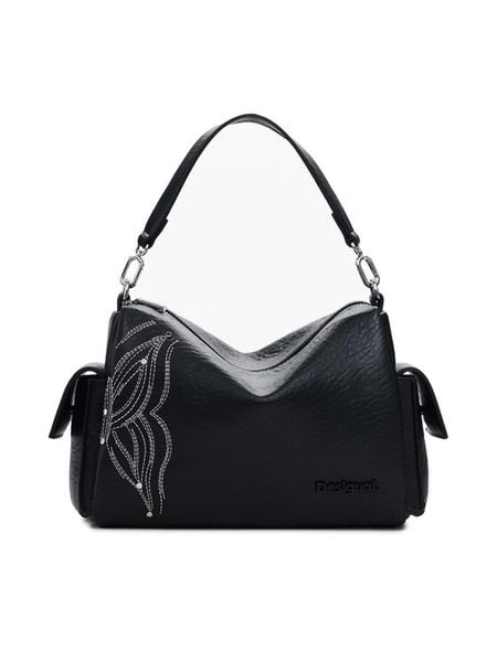 Desigual Torebka Habana 25SAXPA5 Czarny. Czarne torebki klasyczne Desigual, bez wzorów, ze skóry, bez dodatków. Za 199,99 zł.