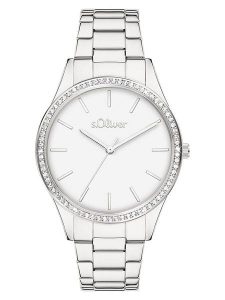 S.Oliver Zegarek kwarcowy w kolorze srebrno-białym rozmiar: onesize. Szare, analogowe zegarki s.Oliver. Za 173,99 zł.