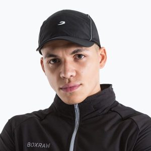 Czapka z daszkiem BOXRAW SMRT-TEC. Czarne czapki BOXRAW, bez wzorów, z materiału, sportowe. Za 99,99 zł.