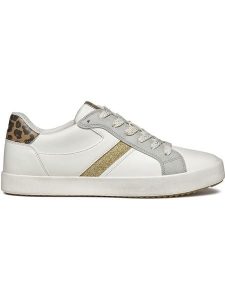 Geox Sneakersy "Blomiee" w kolorze złoto-srebrno-białym rozmiar: 37. Białe trampki Geox, bez wzorów, bez zapięcia. Za 158,10 zł.