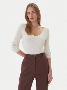 Kontatto Sweter 3M0818C Écru Slim Fit. Swetry klasyczne Kontatto, m, z syntetyku, bez kołnierzyka. Za 249,99 zł.