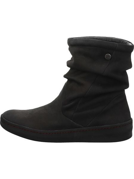 Think! Skórzane botki w kolorze czarnym rozmiar: 37. Czarne botki Think, bez wzorów, bez obcasa, bez zapięcia. Za 343,41 zł.
