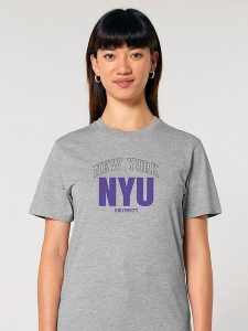 American Universities Koszulka "NYU" w kolorze szarym rozmiar: XXL. Szare bluzki American Universities, xxl, bez wzorów, z bawełny, bez kołnierzyka, bez ramiączek. Za 61,46 zł.