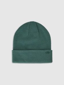 4F Czapka beanie w kolorze zielonym rozmiar: onesize. Zielone czapki 4f, bez wzorów, ze splotem. Za 43,78 zł.