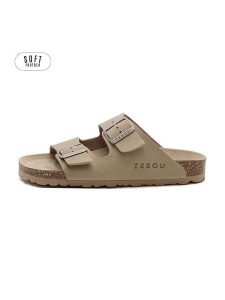 Teegu Klapki w kolorze brązowym rozmiar: 40. Brązowe klapki teegu, bez wzorów, z otwartym noskiem, bez obcasa. Za 121,99 zł.