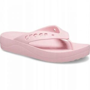 Japonki Dla Dorosłych Crocs Baya Platform Flip. Czerwone klapki Crocs, bez wzorów, z materiału, bez obcasa. Za 139,99 zł.