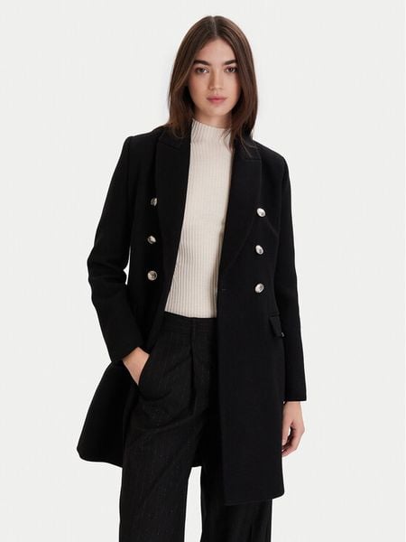 Morgan Płaszcz wełniany 252-GATIM.F Czarny Regular Fit. Czarne płaszcze Morgan, na zimę, bez wzorów, z syntetyku, bez kaptura. Za 929,99 zł.