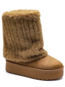 C'M Botki zimowe w kolorze jasnobrązowym rozmiar: 37. Brązowe botki C'M, na zimę, bez wzorów, bez obcasa, na platformie, bez zapięcia. Za 130,99 zł.