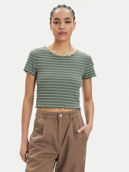 ONLY T-Shirt Anits 15253651 Zielony Regular Fit. Zielone t-shirty ONLY, xl, bez wzorów, z bawełny, bez kołnierzyka, bez ramiączek. Za 69,99 zł.