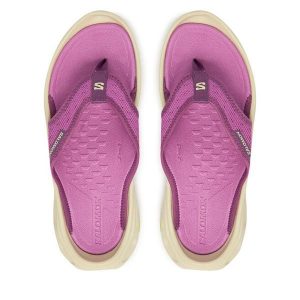 Japonki Salomon. Fioletowe klapki Salomon, bez wzorów, bez obcasa. Za 299,99 zł.