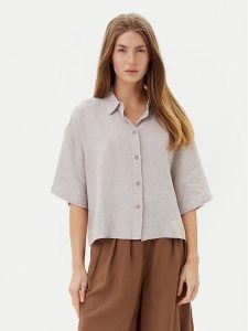 Vero Moda Koszula Linn 10306820 Szary Relaxed Fit. Szare koszule Vero Moda, m, bez wzorów, z wiskozy, bez kołnierzyka, bez ramiączek. Za 89,99 zł.