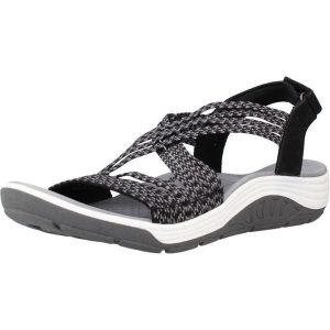Sandały SKECHERS REGGAE CUP Czarny. Czarne sandały Skechers, bez wzorów, z tkaniny, bez obcasa, bez zapięcia. Za 234,99 zł.