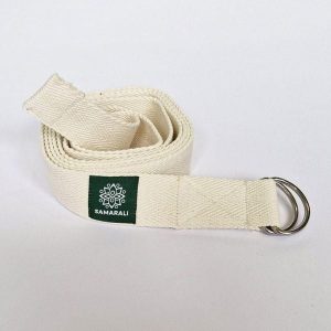 Pasek do jogi z bawełny organicznej Samarali. Brązowe paski SAMARALI, bez wzorów, z bawełny, sportowe. Za 99,00 zł.