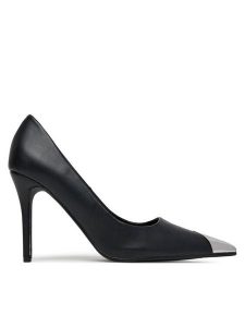 DeeZee Szpilki S4P1693702 Czarny. Czarne szpilki DeeZee, bez wzorów, z materiału, bez obcasa. Za 179,99 zł.