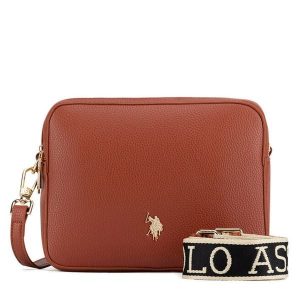 Torebka U.S. Polo Assn. Brązowe listonoszki U.S. Polo Assn., bez wzorów, bez dodatków. Za 143,99 zł.