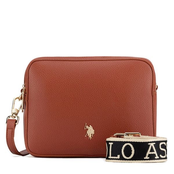 Torebka U.S. Polo Assn. Brązowe listonoszki U.S. Polo Assn., bez wzorów, bez dodatków. Za 143,99 zł.