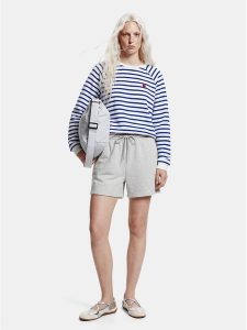Pieces Bluza "Greta" w kolorze biało-niebieskim rozmiar: S. Niebieskie bluzy Pieces, s, bez wzorów, bez kaptura. Za 144,95 zł.