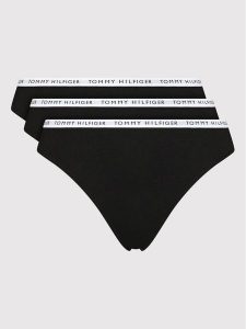 Tommy Hilfiger Komplet 3 par stringów UW0UW02829 Czarny. Czarne komplety bielizny TOMMY HILFIGER, bez wzorów, z bawełny. Za 129,99 zł.