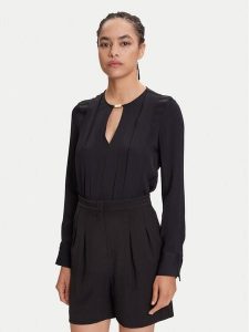 Marciano Guess Bluzka 5YGH14 czar7356A Czarny Regular Fit. Czarne bluzki Marciano Guess, z aplikacjami, z wiskozy, bez kołnierzyka, bez ramiączek. Za 399,99 zł.