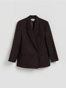 Marynarka z wełną - bordowy. Czerwone marynarki i żakiety Reserved, l, bez wzorów, z tkaniny. Za 329,99 zł.