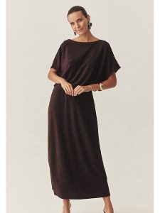 TATUUM Sukienka "Katie" w kolorze fioletowym rozmiar: M. Różowe sukienki Tatuum, m, bez wzorów, bez kołnierzyka, bez ramiączek, maxi. Za 198,56 zł.