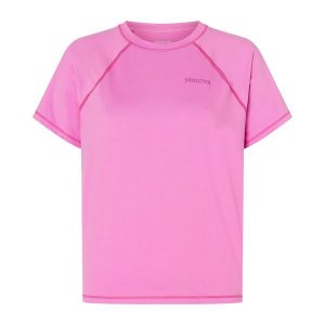 Koszulka trekkingowa damska Marmot Windridge. Czerwone bluzki Marmot, xs, bez wzorów, sportowe, bez kołnierzyka, bez ramiączek. Za 129,99 zł.