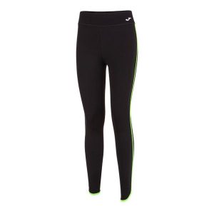 Długie legginsy damskie Joma Combi Torneo, czarne/zielone, rozmiar L. Czarne legginsy JOMA, bez wzorów, z podwyższonym stanem, długie. Za 178,99 zł.