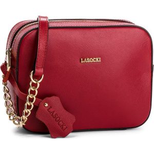 Torebka LASOCKI - BRT-071 Dk Red. Czerwone listonoszki marki Lasocki, ze skóry. Za 139,99 zł.