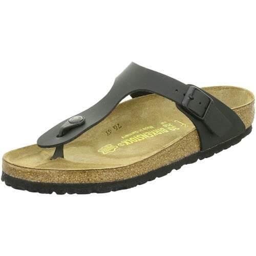 Japonki damskie Birkenstock 043691. Czarne klapki Birkenstock, bez wzorów, z materiału, bez obcasa. Za 339,00 zł.