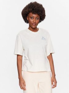 Mustang T-Shirt Audrey 1013397 Écru Regular Fit. T-shirty Mustang, s, bez wzorów, z bawełny, bez kołnierzyka, bez ramiączek. Za 99,99 zł.