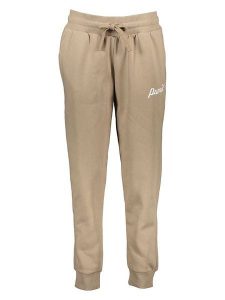 Puma Spodnie dresowe "Essentials+" w kolorze beżowym rozmiar: L. Brązowe spodnie dresowe Puma, l, bez wzorów, z dresówki. Za 118,56 zł.