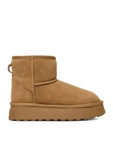 Badura Śniegowce C-WFA-01-H Brązowy. Brązowe buty zimowe Badura, ze skóry, bez obcasa, bez zapięcia. Za 229,99 zł.